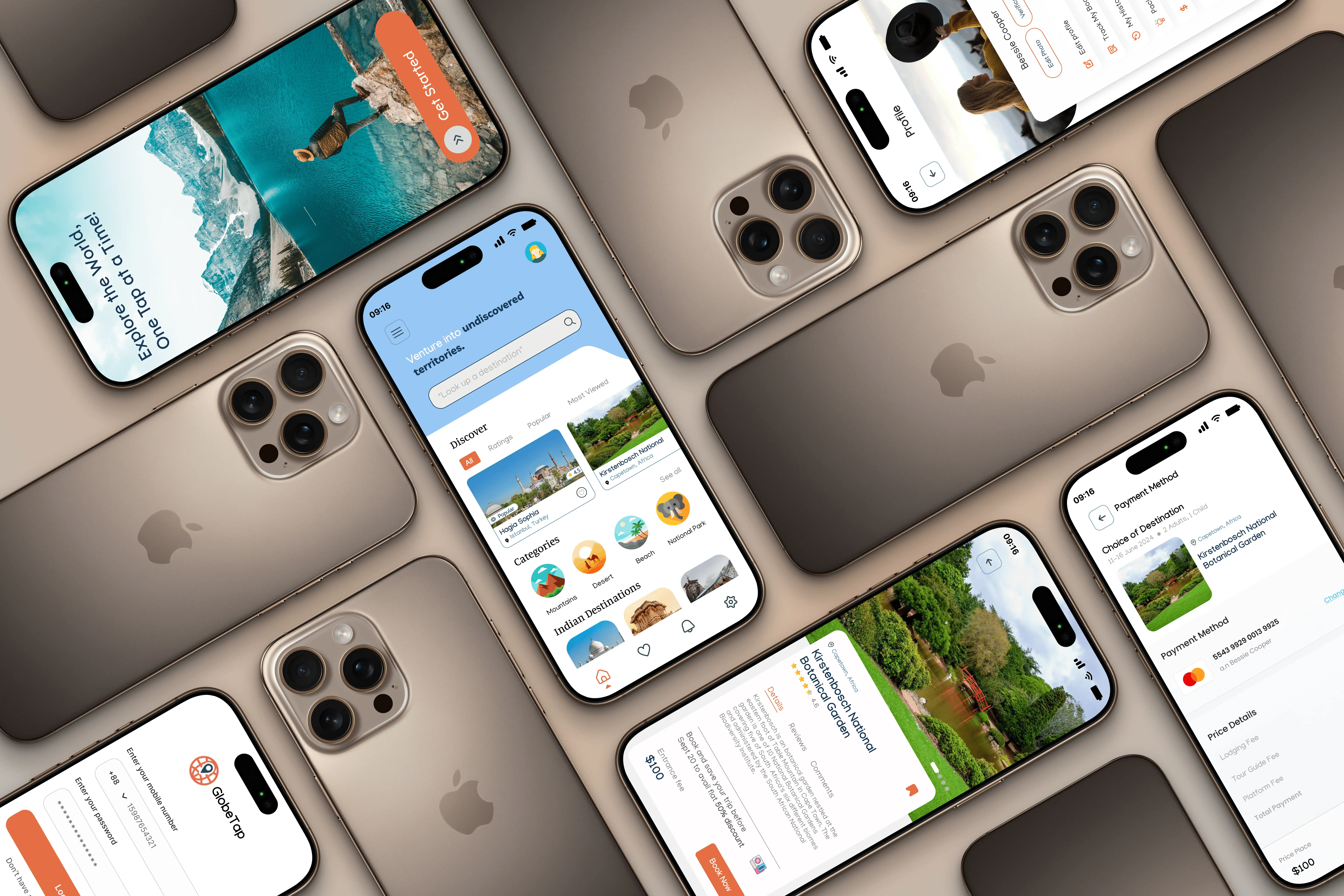 GlobeTap App UI Design